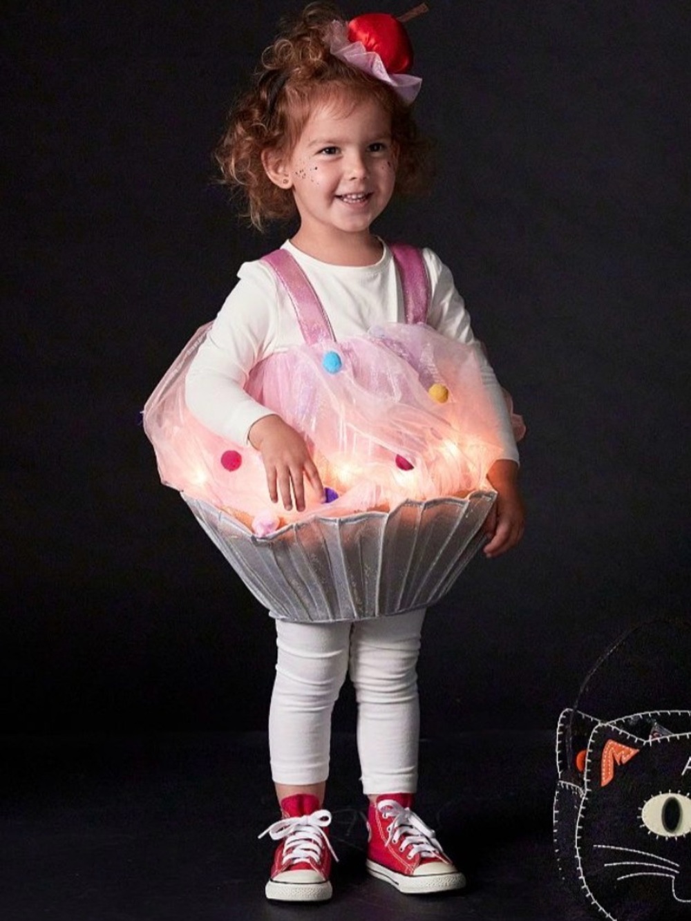 NWT Pottery Barn Kids Light Up Cupcake Halloween Costume Size 4-6